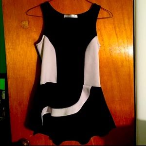 White and Black Top